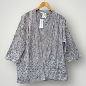 🎉5 for $45  🎉NWT Notations open cardigan Sweater women’s size 1X